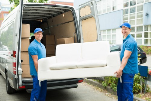 Commercial moving team planning a business relocation in Walworth