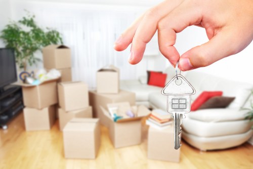 Man with van service delivering boxes and furniture in Walworth
