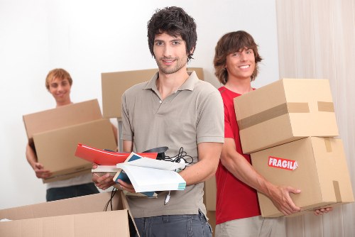 Careful moving service handling stair access in a flat block