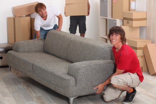Furniture and household items loaded into a moving truck in Walworth