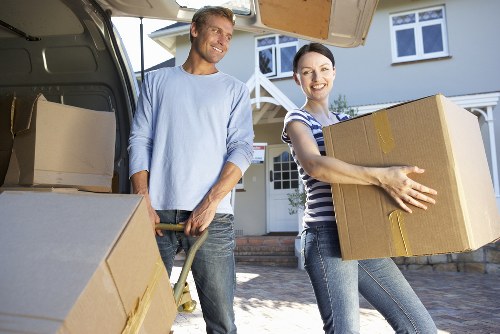 Careful handling of household items during a Walworth van move
